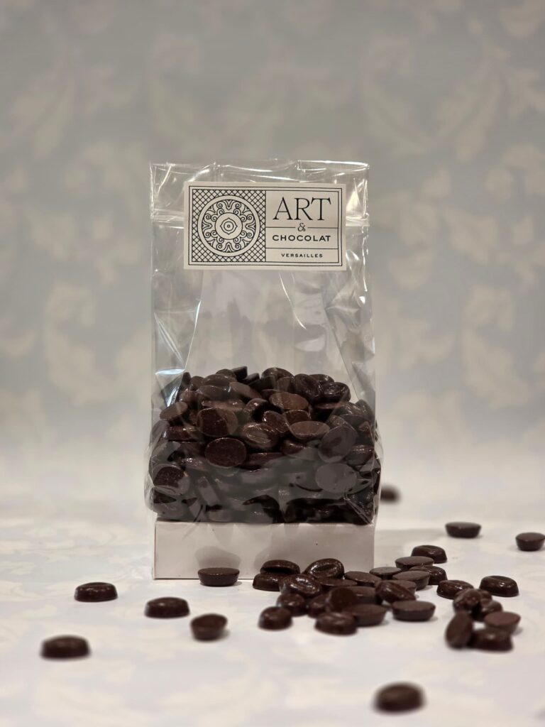 sachet de grain de café en chocolat