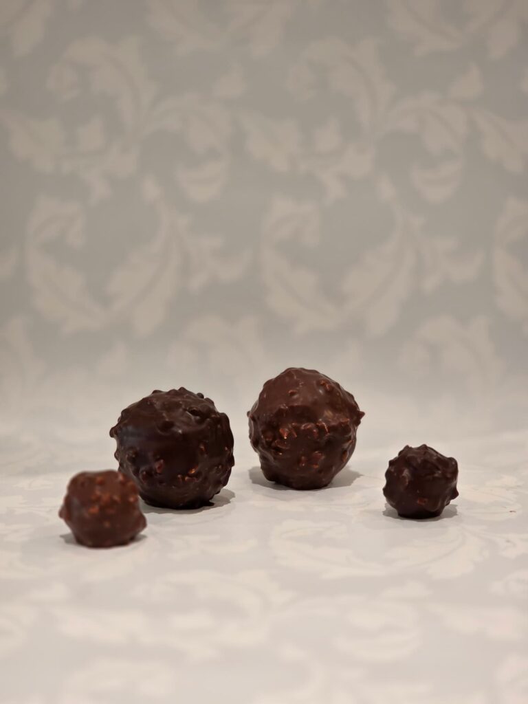 4 rochers pralinés, petits et gros