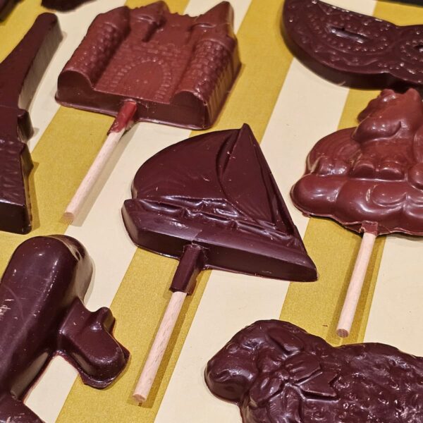 sucettes en chocolat