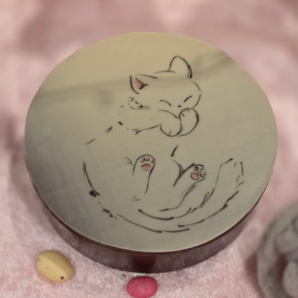 Boîte ronde chaton